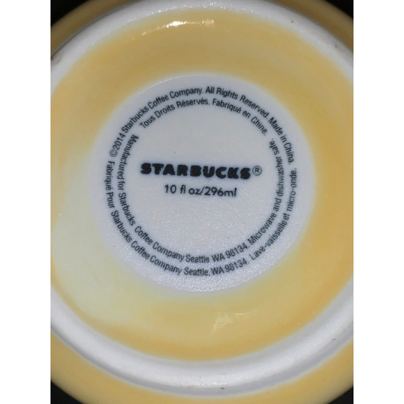 Starbucks White Yellow Ombre Mug 10 fl oz One Size - Picture 8 of 13